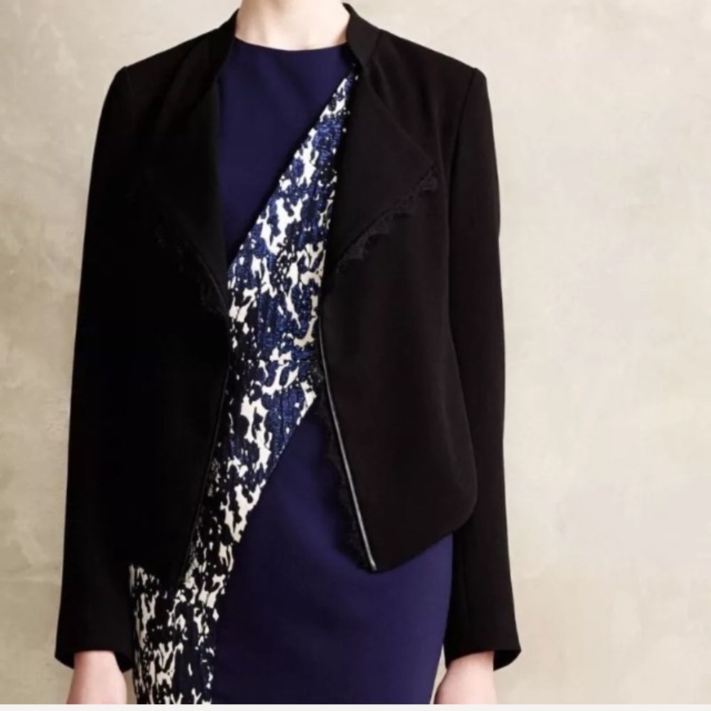 Anthro elevenses dimmet Draper asymmetrical lace
